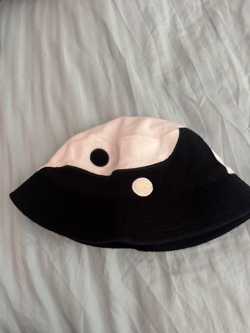 White and Black Yin Yang Bucket Hat